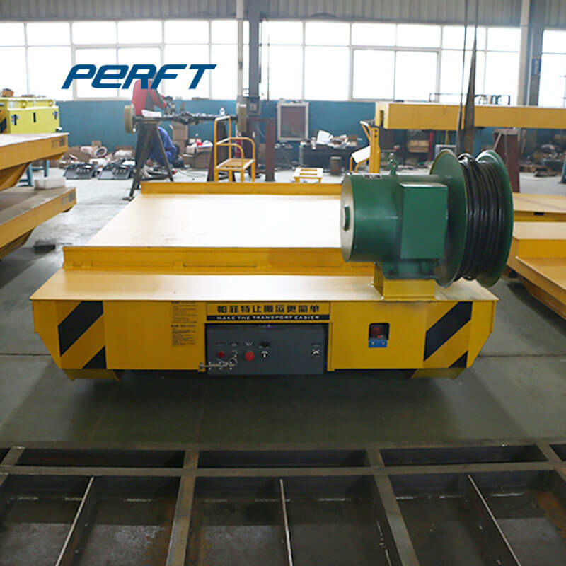 10T Cable Powered Rail Transfer Cart, Electric Railway 